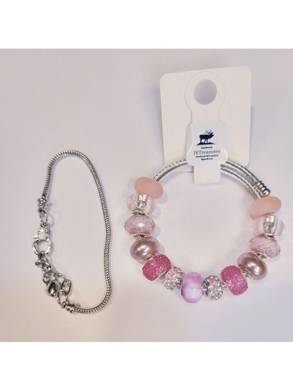 European Style Beaded Adjustable Snake Coil Bracelet